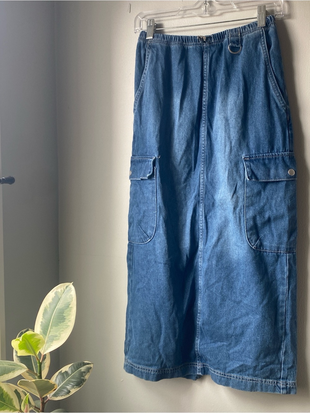 Simple Society Denim Maxi Skirt